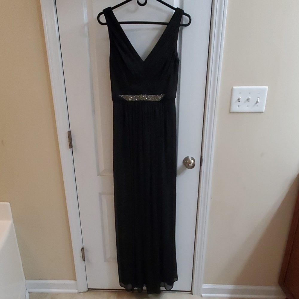 David's Bridal Black Bridesmaid Dress